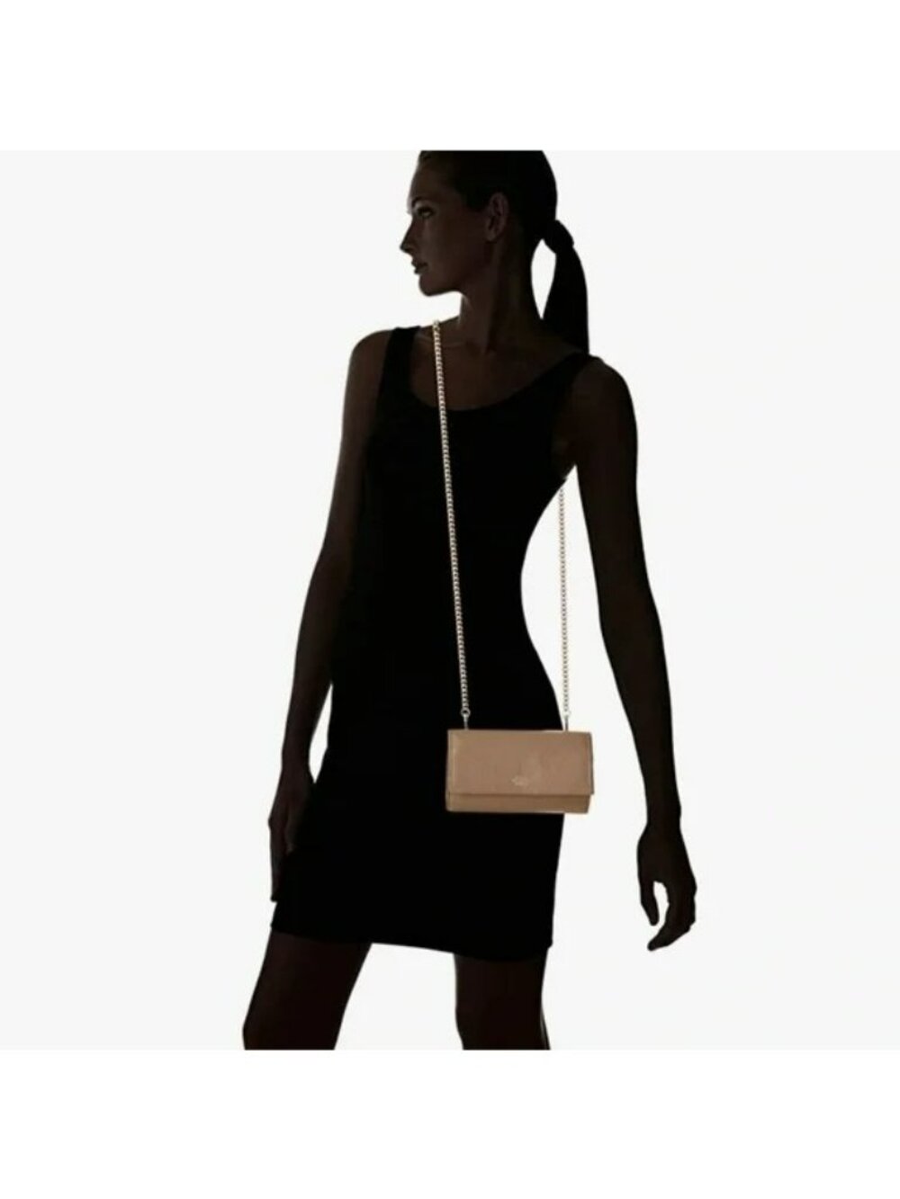 Vince Camuto Zosia Crossbody Bag Wallet on Chain Leather Pink Vintage Quartz NWT - Picture 2 of 9